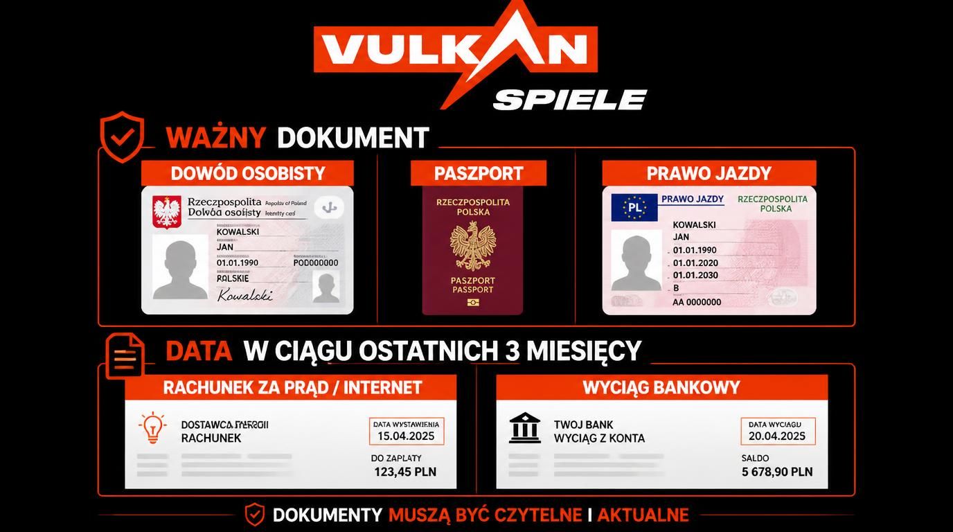 Dokumenty wymagane do weryfikacji tożsamości i adresu